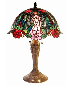 Tiffany-style Angel Table Lamp