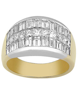 Platinum & 18k Gold 2 7/8ct TDW Diamond Wedding Band (G-H, VS-SI)