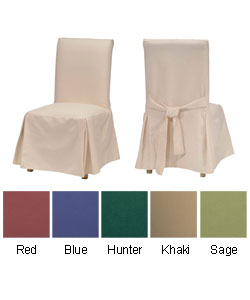 Cotton Duck Parsons Chair Slipcover Pair