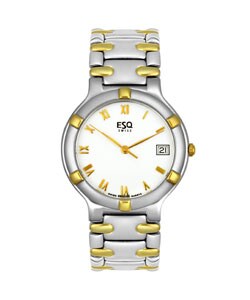 ESQ Brava Men's White Dial Two-tone Watch