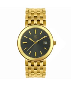 ESQ Telos Men's Black Dial Goldtone Watch