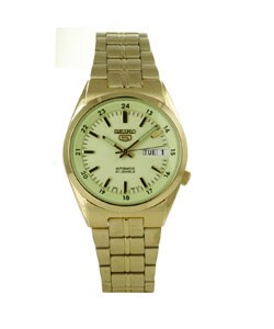 Seiko 5 Men's Goldtone Automatic Steel Watch