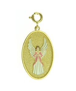 14k Yellow Gold Guardian Angel Charm