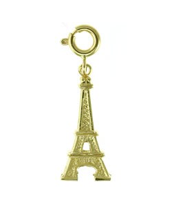 14k Gold 3-D Eiffel Tower Charm