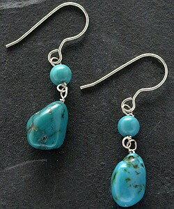 Turquoise Nuggets Dangling Earrings (USA)