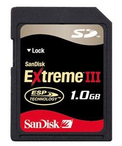 SanDisk 1GB Extreme III SD Memory Card