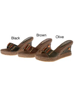 On Your Feet Lexox Embellished Espadrille Slides