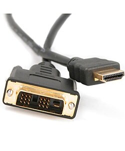 10-foot Black HDMI DVI Cable