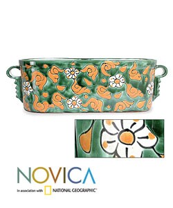 Ceramic Dashing Daisies Planter (Mexico)