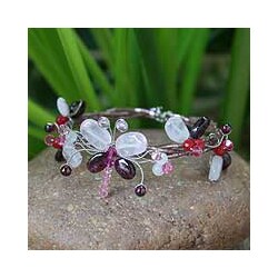 Garnet and Rose Quartz Bracelet (Thailand)