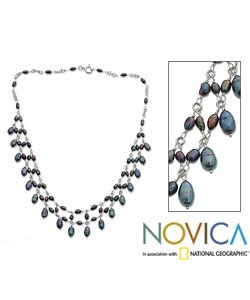 Pearl Black Lace Choker (Indonesia)