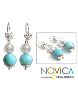 Amazonite Star Bouquet Earrings (Peru)