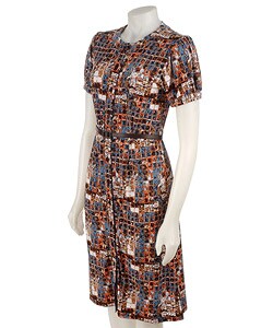 Max and Cleo by BCBG Printed Shirt Dress