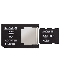 Sandisk 2GB Memory Stick Micro (M2) w/ Adapter