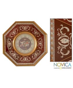 Glass Royal Burgundy Clock (Peru)