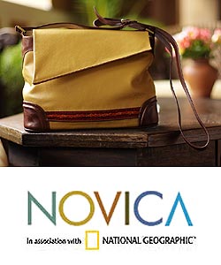 Leather Inca Gold Shoulder Bag (Peru)