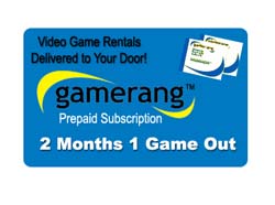 Gamerang Video Game Rental Gift Card (2 Months 1 Game Out)