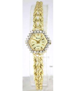 Geneve Women's Solid 14k Gold Diamond Watch