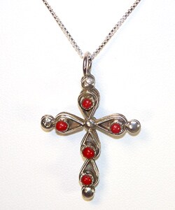 Handcrafted Double-sided Cross Necklace (Native American)
