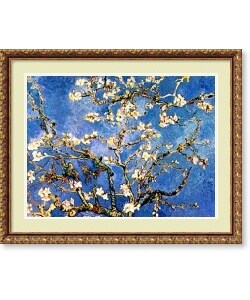 Vincent Van Gogh l'Ammandier en Fleur Framed Art Print