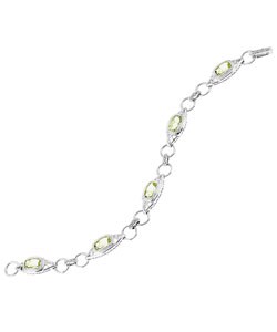 Armadani Silver 1/10ct TDW Diamond Quartz Bracelet