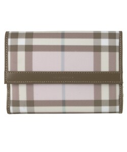 Burberry Pink and Brown PVC Bi-fold Wallet