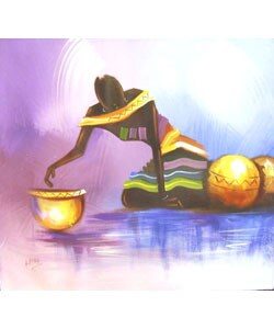 The Tribal Girl Canvas Art (Ghana)