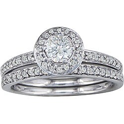 14k White Gold 1/2ct TDW Diamond Bridal Ring Set (G-H/ I1)