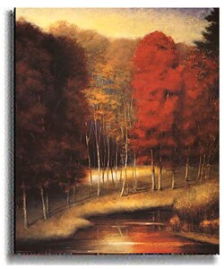 Vermillion Meadow by Striffolino Stretched Canvas
