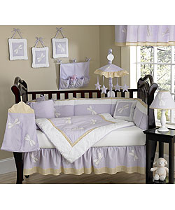 Dragonfly Dreams 12-piece Purple Crib Bedding Set