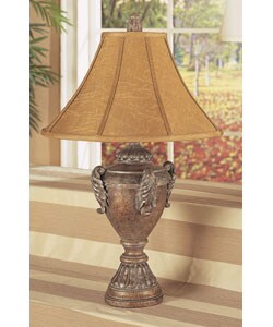 Antique Style Silk Shade Table Lamps (Set of 2)