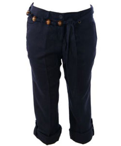 Essentials by A.B.S Missy Crop Pants with Belt