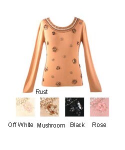 Pierri Beaded FlowersTop