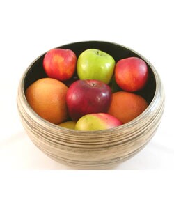 Black Lacquered Bamboo Serving Bowl (Vietnam)