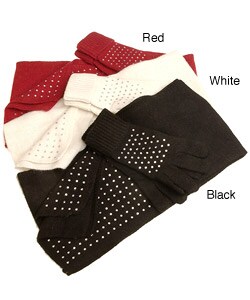 La Fiorentina Angora-blend Sparkle Glove/ Scarf Set