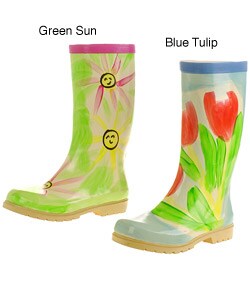 On Your Feet Satra Women's Print Rain boots