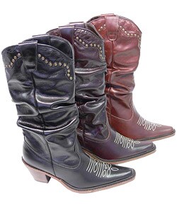 BearPaw Women's Beaded Accent Leather Boots