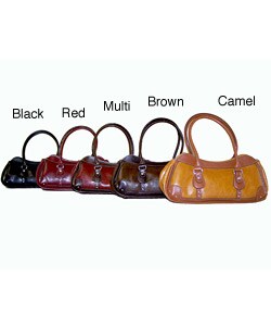Rina Rich Peanut Satchel Bag