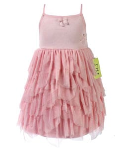 JoJo Designs Pink Layered Infant Girl's Party Dress
