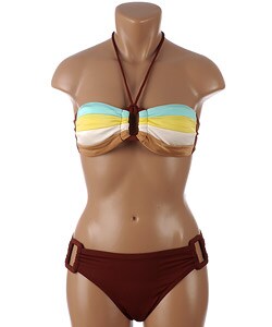 Perry Ellis Color Burst Bandeau Bikini