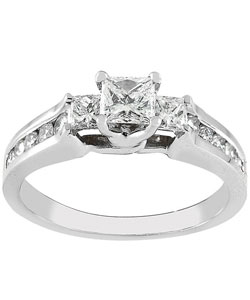 14k White Gold 1ct TDW Princess Diamond Ring (H-I, I1-I2)