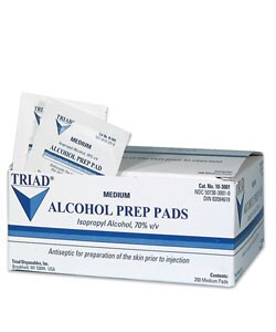 Triad 200ct Sterile Med Alcohol Prep Pads (Case of 20)