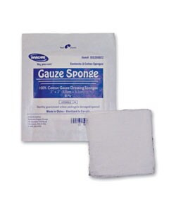 Invacare Sterile 6-ply Fenestrated Soft Sponge 2 x 2 (Case