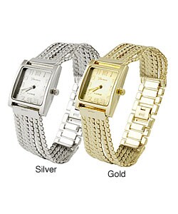 Geneva Platinum Women's 6-strand Polished Watch
