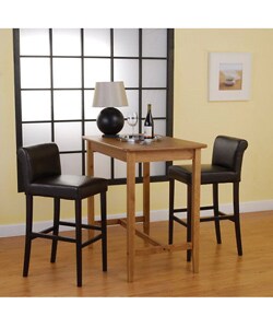 Cosmopolitan Dark Brown Leather Barstools (Set of 2)