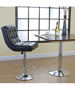 Chicago Black Leather Barstool