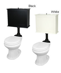 Innovations Raised Wood Tank Toilet with Oil-rubbed Bronze Trim