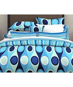 Retro Radar Blue 7-piece Bedding Ensemble