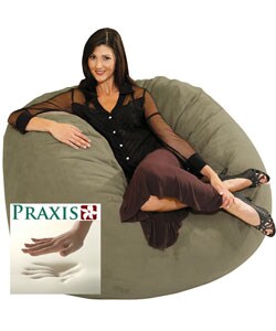 Large Memory Foam Lounge Bag with Removable Cover