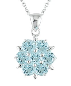 Sterling Silver and Blue Topaz Necklace